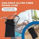 EMF Shield Sleeve for Cell Phone, 2 in 1 Radiation Blocker Sleeve, 100% Silver Fiber Lining & Waterproof Case | RFID Blocking Anti 5G EMF Protection for Pregnant Women (Size 4"x 8", Universal Fits)