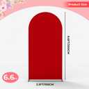 Babenest 6.6FT Red Wedding Arch Cover, Spandex Fitted Arch Backdrop for Photography, Round Top Chiara Stand Cover for Party Ceremony Birthday Baby Shower Anniversary Decoration