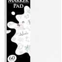 Sketchbook Marker Paper Pad, 90LB/150GSM Thick Sketch Book, 60 Sheets/120 Pages Glue-Bound, Sketch Book for Alcohol Markers, Acrylic Marker, Charcoal Pencil, Ink Pens, Colored Pencil, Oil Pastel, Pack 2