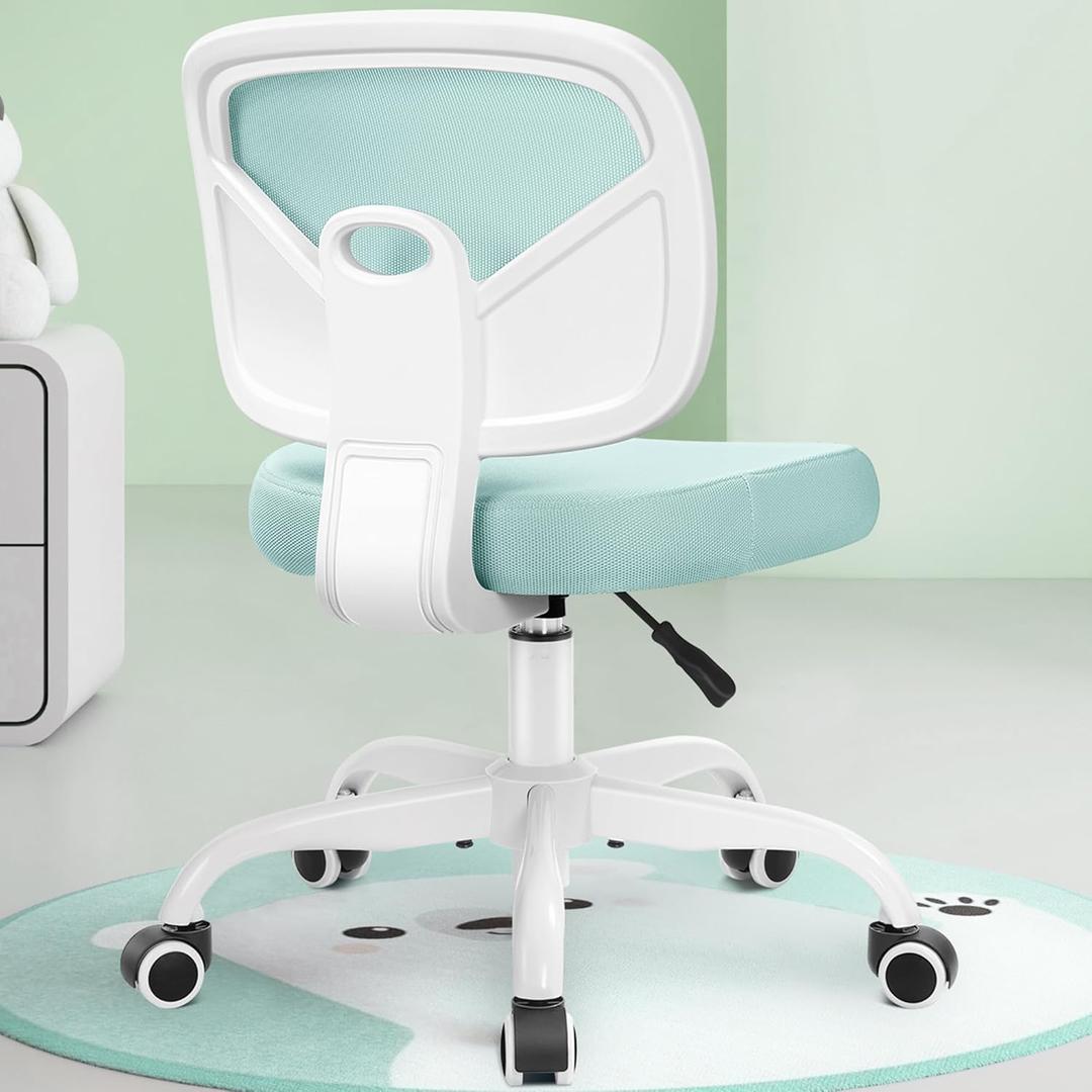 Primy Kids Desk Chair, Pink Study Chair for Boys Girls with Height Adjustable, Swivel Mesh Task Student Chairs for 4-12, Growing Teen Office Chair for Home/School/Office (Light Teal) (PR777)