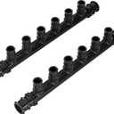 PEX A Manifold 6 Ports  3/4" Trunk Ports, 1/2" Service Ports, Two Sides Open  Plastic PEX-A Expansion Manifold for Radiant Heating & Water Distribution  Pack of 2 (3/4" Trunk Ports - Two Sides Open, 1/2" 6 Ports)