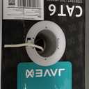 JAVEX 23AWG CAT6 ethernet Cable 600MHz UL Certified [1000 Feet/305M] Made in Taiwan Solid Bare Copper, ETL Listed, TAA Compliant, UTP Ethernet Bulk Cable, White