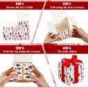 Sabary 25 Pcs Christmas Gift Boxes with Lids 4 x 4 x 4 Inches Candy Christmas Kraft Gift Boxes with Red Ribbons Small Present Box for Xmas Wedding Party Favor Birthday (Delicate Style)