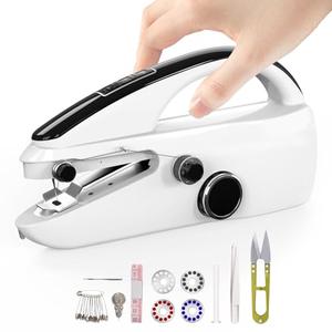 Handheld Sewing Machine,Two dear,Mini sewing machine,Easy to Use and Fast Stitch Suitable for Clothes,Fabrics, DIY Home Travel Electric Handheld Sewing Machine.(Black)