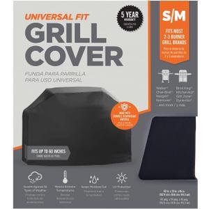 Mr. Bar-B-Q Universal Fit Grill Cover, Waterproof, Weather Resistant, Anti-UV (60" L x 20" W x 45" H)