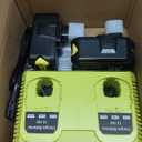 2Pack 18V P108 Replace for Ryobi 18V Battery 6.5Ah for 18volt One Plus P108 P102 P103 P104 P105 P107 P109 P122 P190, with 2Port Ryobi Battery Charger