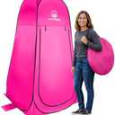 Wakeman Pop Up Changing Tent, 3.3 x 3.3 x 6.2ft, Camping Shower Tent for Portable Toilet Stall or Dressing Room with Carry Bag for Camping, Beach, or Tailgate, Polyester