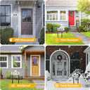Solar House Numbers Address Sign, IP65 Waterproof Solar Address Plaque for Outside, 3200K Warm & 6500k Cold LED Illuminated House Numbers for Outdoor Wall Mounted & Home Yard Ground Address Number