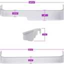 240338001 (TOP) and 240337901 (MIDDLE) Door Shelf Bin Racks Compatible with Frigidaire or Kenmore Refrigerator