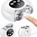 Electric Nail Clippers for All Ages, Rechargeable Safety Grinder, Pinch-Free Auto Trimmer with Debris Catcher, 3-Speeds Nail File and Polisher with LED Light, Quiet Care for Baby, Seniors and Adults