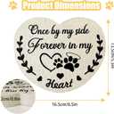 Pet Memorial Stones for Dogs, Garden Resin Dog Memorial Gifts for Loss of Dog, Heart-Shaped Loss of Dog Sympathy Gift, Once by My Side Forever in My Heart Dogs Memorial Stones