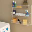 ClosetMaid 3-Tier Hanging Wall Mounted Metal Rack for Spices, Shelf Storage, Pantry Organization, Laundry, Kitchen, Bathroom, White, 8022