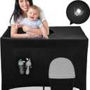 Pack n Play Blackout Cover for Travel Crib - Breathable Tent With Portable Stretchy Netting