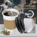 Charmount [200 Set] 12 oz Thickened Disposable Paper Coffee Cups with Lids and Sleeves,To Go Cups for Hot & Cold Beverages Tea Hot Chocolate (EXP 09/03/26)