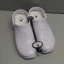 Anywear Zone Clogs - EVA Non Slip Work Shoes Women - Slip Resistant Work Shoes for Women - Nursing Clogs with Back Strap (White, 13)