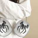 6 x 2 Pcs 3D Spider Shape Chrome Emblem Badges Sticker for AirPods Max Decoration for All Universal Car Vehicle, Truck, Motorcycle, RV, Scooter, SUV, Door, Window Decor (Black)