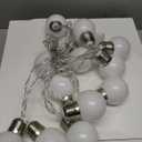 Outdoor String Lights, Led Patio String Lights, Waterproof, Weatherproof, Shatterproof Outdoor String Lights for Patio, Porch, Backyard, Garden Decor 1.5m (Warm White)