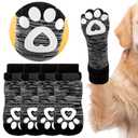 Stryfull 6 Pcs Non Slip Dog Socks to Prevent Licking Paws, Double-Sided Grip Anti-Skid Paw Protectors for Hardwood Floors,Hot/Cold Pavement Traction Control for Small Medium Large Senior Dogs