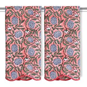 Ridhi Block Print Dark Salmon Cotton Spa/Beach Towel 27"x54" Set of 2 Handmade Bath Towel, Quick Dry Turkish Style Bath, Soft Absorbent Luxury Towel for Home, Gym & Spa, Boho Bathroom Dcor