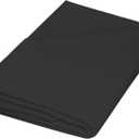 ZPECC Twin Flat Sheet Only 1 Pack, Durable Black Top Bed Sheets Hypoallergenic Soft Brushed Microfiber Color-Coded Label, 66"x96"