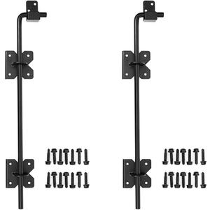 Heavy Duty 24 inch Cane Bolt Drop Rod Gate Drop Pin Steel Material -2 Pack mainly for Double Open Door