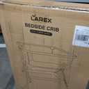 Larex Baby Bassinet Bedside Sleeper Crib Co Sleeper for Newborn Infant Toddler with Mosquito Net, Storage Bag & Basket, 5-Height Adjustable, Movable Wheels, Breathable Mattress & Mesh (Dark Gray)