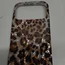 J.west Compatible with iPhone 17 Pro Case,Luxury Sparkle Translucent Clear Vintage Leopard Print Soft Silicone Cover for Girls Women Protective Phone Case for iPhone17Pro 6.3 inch Cheetah (Bling)