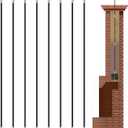 24ft Total Fiberglass Chimney Cleaning Kit Rods for 1/4"NPT Brush, 3ft×8Pcs