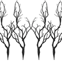 DOITOOL 4 Pcs Artificial Antler Dried Tree Branches 13. 76 Inch Black Plastic Tree Branches for Christmas Halloween Wedding Party Home Decoration, Black