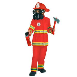 Morph Firefighter Costume for Kids- Boys Fireman & Fire Fighter Costume for Halloween (Medium, Red)