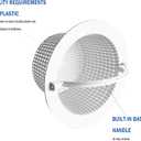 2 x JODDMTTY Above Ground Pool Thru-Wall Skimmer Baskets with Handles, Swimming Pool Replacement Baskets - Standard Small Thru-Wall Size -2 Pack