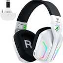 Wireless Gaming Headset for Xbox Series X|S, Xbox One, PS5, PS4, PC, Mac, Switch, 2.4GHz + Bluetooth Over-Ear Gaming Headphones with ENC Mic, 3D Stereo, LED Lights for Atari 2600 Accessories