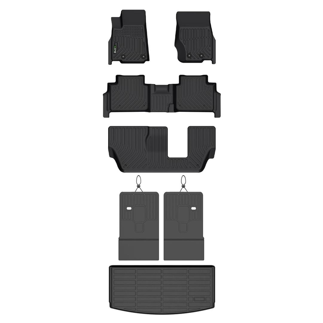 HAFIDI Car Floor Mats & Cargo Liner for 2025-2026 Nissan Kicks SV/SR (Not fit Kicks S/Play Model) Raised Fixed Floor(Flex Floor) All Weather TPE Automotive Floor Liners Full Set Accessories, Black