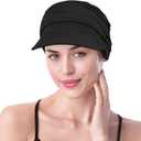 Soft Bamboo Baseball Cap for Chemo Women (Black)