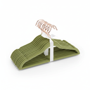 HOUSE DAY Tranquil Blue Velvet Hangers 30 Pack, Non Slip Clothes Felt Hanger Heavy Duty for Coat, Premium Slim Space Saving Suit Hangers for Closet Organizer, 360° Rotating Silver Hook