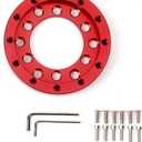 RASTP 70MM Aluminum Steering Wheel Adapter Plate, Racing Car Gaming Steering Wheel Adapter for Logitech G25 G27-Red