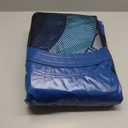 QPAU Inflatable Double River Tube, 2 Person 660lb Capacity, Puncture-Resistant 93" Sturdy Heavy Duty River Float, River Raft with Ergonomic Backrest, Cooler & Cup Holders for Family (Dark Blue)