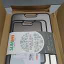 Titanium Cutting Board, Double Sided Food Grade Pure Titanium/PP, Cutting Board for Kitchen, Easy to Clean Large Size [18*12.5+15.5*10.5+12*8.5] (Silver)