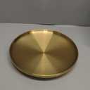 Gold Round Tray,Decorative Antique Bowl,Stainless Steel Fruit Bowl for Entryway Table Kitchen Counter,Jewelry Dish Candle Plate for Home,Dining Table,Shoe rack Decor (Gold, 9.06)