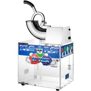 Polar Blast Snow Cone Machine - Acrylic Crushed Ice Maker Grinds Up to 500lbs of Ice Per Hour for Parties, Events, and More by Great Northern Popcorn