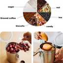 Walktosun Stainless Steel Food Container with Clear Lids Airtight Storage Container Stackable Small Canisters Kitchen Pantry Storage for Cereal, Snacks, Candy, Herbs, Spices, Sugar, Tea (Silver)