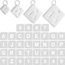 Affrolling 144 Pcs Letter and Number Stencils 4 Sizes Alphabet Number Templates Reusable Plastic Stencils for Painting on Wood, Walls, Signs(1,2,3,4 Inch,Regular)