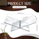 Large Acrylic Book Stands 11" x 7" x 5.6" Thicken Book Holder for Display Reading Open Coffee Table Stand for Cookbooks, Bible, Quran, Art, Magazines (Clear)