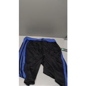 DARESAY Mens Athletic Shorts with Pockets, Workout Active Performance Shorts - XXL Blue And Black