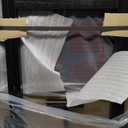 Amazon Basics Portable TV Dinner 4-Pack Rectangular Folding Tray Table with Storage Rack, Black, 15" x 19" x 26"