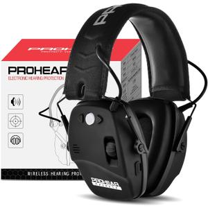 PROHEAR 030 2.0 Bluetooth Rechargeable Shooting Ear Protection, Slim Noise Cancelling Earmuffs, NRR 22dB for Hunting & Tactical Gun Range