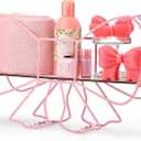 Pink Bow Bathroom Decor Pink Bow Floating Shelves Storage Shelves Metal Coquettish Bathroom Wall Decoration Cute Wall Decor for Women Girls Bedroom Living Room Home