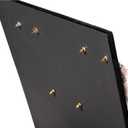 Jewelry Organizer Stand - Black Velvet L-Shape, 9.9 x 7.9 x 4 in - 60 Pre-Punched Holes Earring Display & Jewelry Storage Organizer - Tabletop Rack for Stud & Dangle Earrings