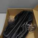 Higher Hangers Slim Black (Non-Velvet) Short Neck Vertical-Space-Saving Clothes Hangers, 40-Pack, Reduce Wrinkles & Max Closet Space in Home, Apartment, Dorm, RV, Boat, Yacht