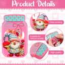 Tinlade 36 Pcs Valentine's Day Mason Jar Bags Bulk 4.1 x 6.9 Inch Cute Valentines Gnomes Stand-up Resealable Candy Gift Bags for DIY Valentine Exchange Party Favors (Multiple Styles,Multicolors)